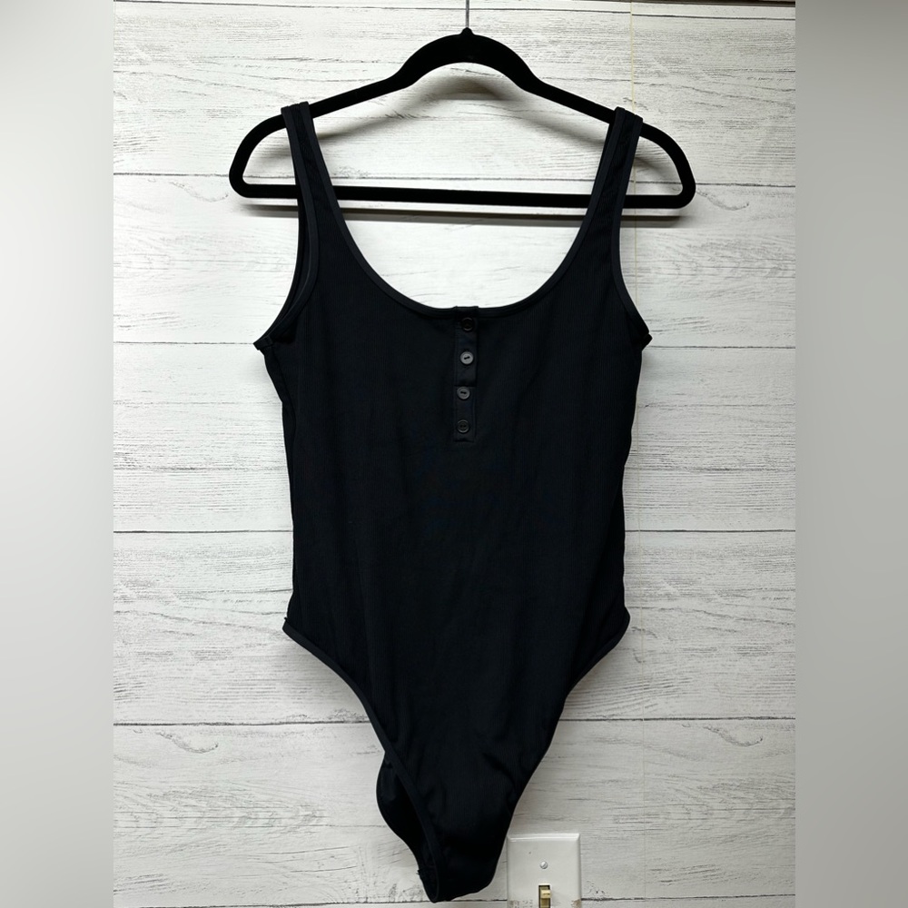 L space size 12 Henley one piece swim